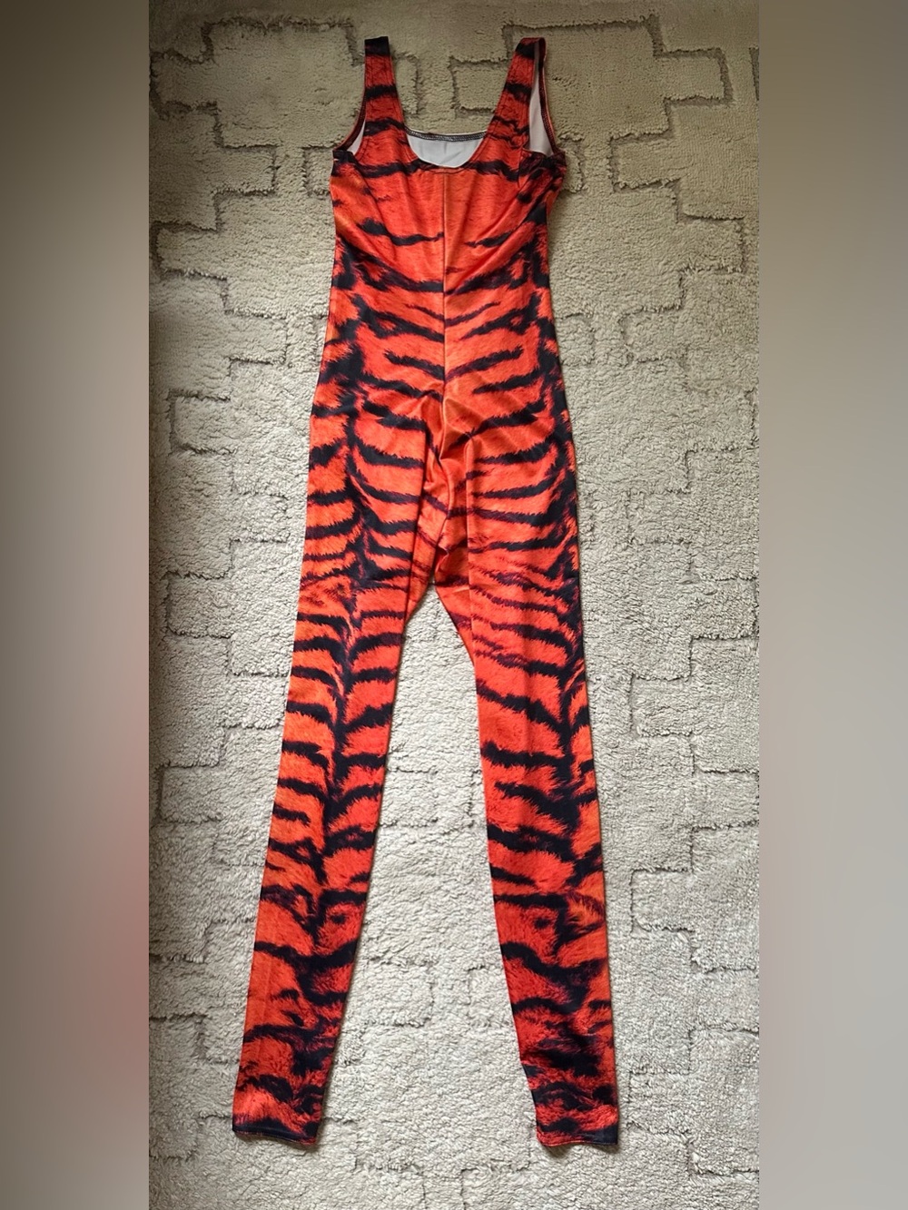 Blackmilk Orange and Black Tiger-Print Jumpsuit Romper size medium - Picture 2 of 4